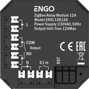 EREL-12ZB - Релейний модуль ZigBee 3.0 (12A)