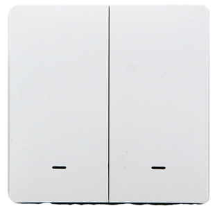 Розумний клавішний вимикач Tervix Pro Line ZigBee Push Switch (2 клавіші), без нуля