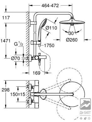 Душова система Grohe Euphoria System 260 (27475001)