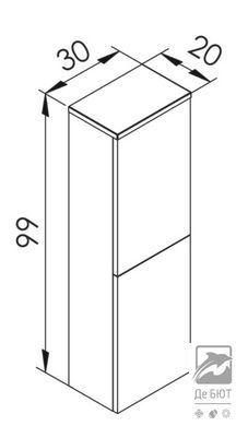 Пенал підвісний Imprese BLACK EDGE 30 см (f32113W)