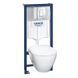 Комплект: SOLIDO Perfect набор 4в1 инстал. 38772001, подвесным унитазом 52,0*35,5 в компл.с сидением Soft-close