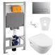 Комплект: 5684HR01 ARCHITECTURA унітаз 37*53см підвіс, DirectFlush, з сидінням Slow closing+141515 VOLLE MASTER комплект інстал&nbsp;для&nbsp;унітазу&nbsp;4в1