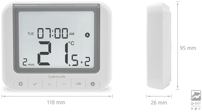 Тижневий програматор температури, дротовий, з підтримкою OpenTherm RT520