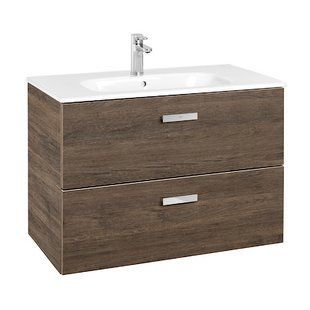 Тумба з умивальником Roca Victoria Basic, 80 см, кедр A855852423
